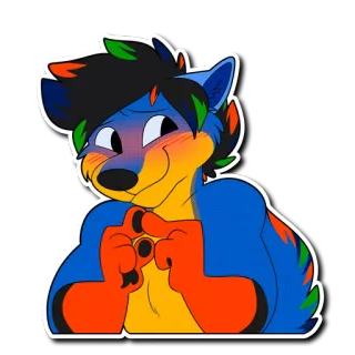 😳 Furry, Tier, Anthropomorph, Cartoon, Süß, Charakter, Kunst telegram sticker