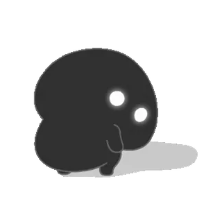👀 Blob, Dunkel, Niedlich, Einfach, Figur telegram sticker