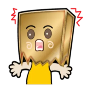 😱 character, angry, surprise, cartoon whatsapp sticker