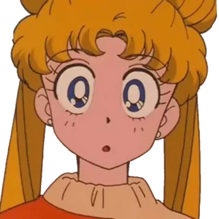 😮 Sailor Moon อนิเมะ, การ์ตูน, สติกเกอร์, เซเลอร์มูน, ตกใจ telegram sticker
