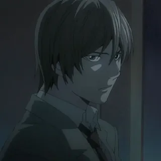 🍎 Light Yagami Death Note Anime, Death Note, Light Yagami, Personagem, Retrato, Sombrio telegram sticker