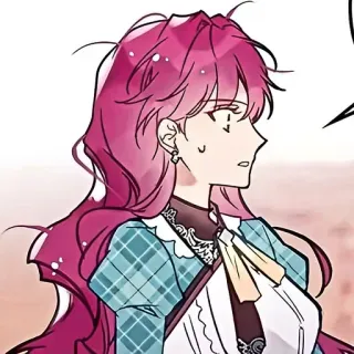 💭 anime girl, manga, red hair, cartoon, character telegram sticker