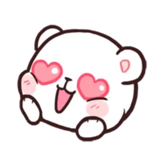 😍 bear, cute, love, heart eyes, animal telegram sticker