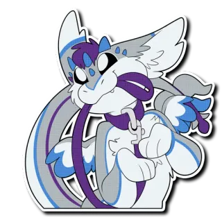 🐶 animal, mignon, personnage, poilu, autocollant, dessin animé telegram sticker