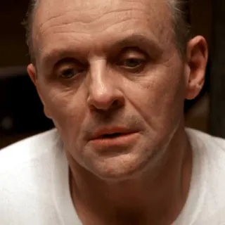 🙁 Hannibal Lecter Silence of the Lambs Hannibal Lecter, Anthony Hopkins, Silence of the Lambs, movie, portrait, man, actor telegram sticker