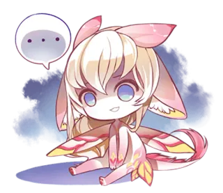 😨 ... Chibi, Mignon, Kawaii, Dessin animé, Animal whatsapp sticker