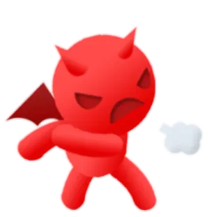 😠 악마, 분노, 만화, 악마, 격노, 빨간색 telegram sticker