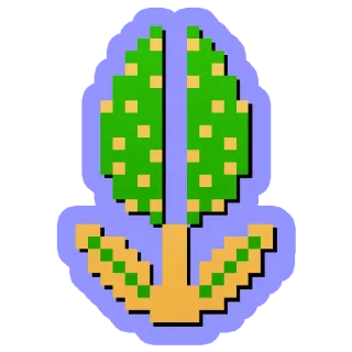 🌵 Pixel art, Plante, Feuille, Nature, Fleur telegram sticker