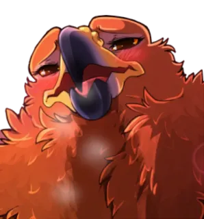 💦 pássaro, animal, fofo, desenho animado, laranja, ilustração whatsapp sticker