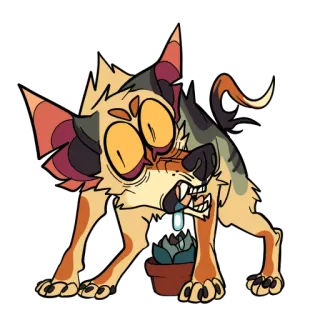 😡 cachorro, animal, desenho animado, ilustração, adesivo, animal selvagem, suculenta telegram sticker