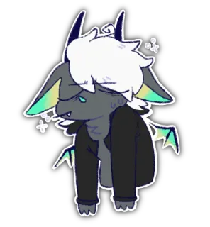 🦇 漫画, クリーチャー, モンスター, 動物, ドラゴン, ファンタジー telegram sticker