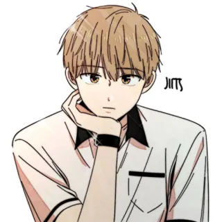 📜 Jins Anime, Manga, Chico, Personaje, Retrato, Arte telegram sticker