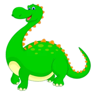 😀 ไดโนเสาร์, การ์ตูน, สีเขียว, สัตว์, เป็นมิตร, ภาพประกอบ, น่ารัก whatsapp sticker