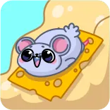 🏄‍♂️ mouse, cheese, cartoon, cute, animal, kawaii whatsapp sticker