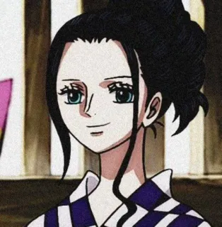 👒 Nico Robin One Piece Anime, One Piece, Nico Robin, Charakter, Manga, Frau telegram sticker