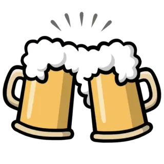 🍻 Bier, Toast, Prost, Getränk, Alkohol, Krüge telegram sticker