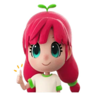 👍 desenho animado, menina, fofo, personagem, animação telegram sticker