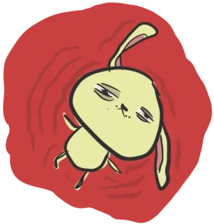 🤒 Desenho animado, Coelho, Coelho, Fofo, Animal, Personagem telegram sticker