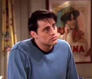 😳 Joey Tribbiani Friends joey, tribbiani, friends, sitcom, serie tv, personaje whatsapp sticker