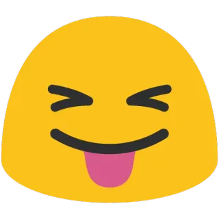 😝 emoji, tongue, face, yellow, silly, expression telegram sticker