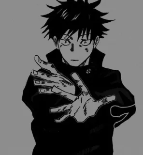 🤡 Megumi Fushiguro Jujutsu Kaisen 애니메이션, 만화, 캐릭터, 주술회전, 후시구로 메구미, 일러스트, 미술 telegram sticker