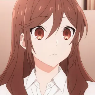🍥 garota anime, mangá, desenho animado, cabelo castanho, retrato telegram sticker