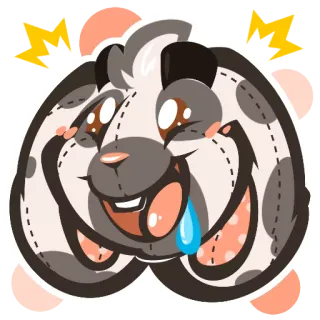 😝 개, 강아지, 동물, 귀여운, 만화, 이모티콘, 즐거운 telegram sticker