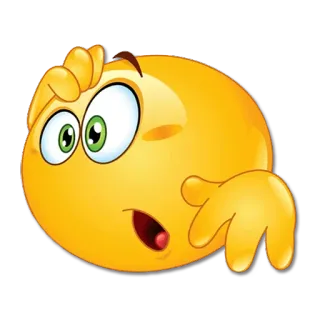 😱 emoji, confundido, pensando, pregunta, amarillo, preocupado whatsapp sticker