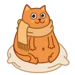 Bubo the Scarfcat telegram stickers