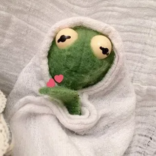 😘 Kermit the Frog Kermit, frog, muppet, heart, cute telegram sticker