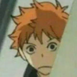 🍙 Hinata Shoyo Haikyuu!! anime, haikyuu, hinata, shoyo, funny, meme telegram sticker