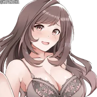 ☺️ Anime, Wanita, Lingerie, Ilustrasi, Gadis telegram sticker