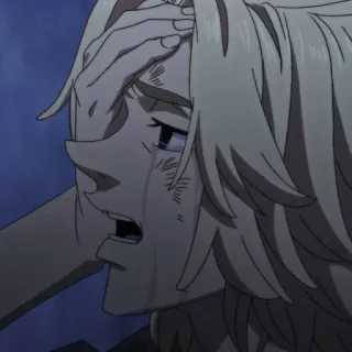 😭 anime, llorando, angustiado, personaje, triste, emoción telegram sticker