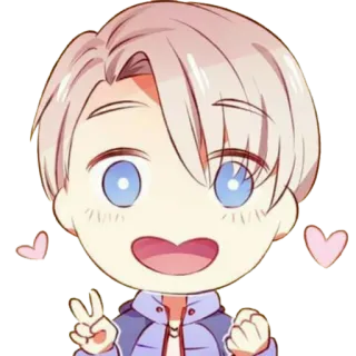 ✌ Anime, Fofo, Personagem, Arte, Ilustração, Desenho animado whatsapp sticker