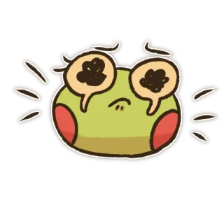 🥲 kikker, verdrietig, huilen, cartoon, sticker, boos, tranen telegram sticker
