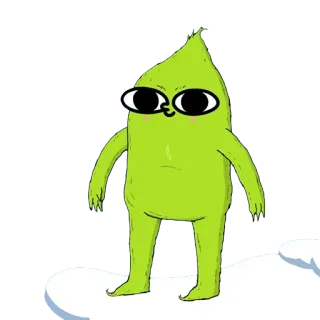 ❄️ Adventure Time, ตัวละคร, การ์ตูน, สีเขียว, สิ่งมีชีวิต, ตลก, ดวงตา telegram sticker