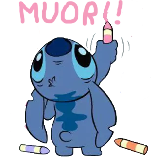 Stitch scrive cose telegram stickers