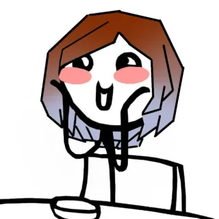 😊 мультфильм, персонаж, рисунок, человечек, милый, каваии telegram sticker