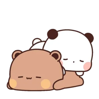 🥐 Dibujos animados, Panda, Oso, Lindo, Durmiendo, Animales, Kawaii whatsapp sticker
