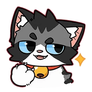 😜 cat, sticker, animal, middle finger, cartoon whatsapp sticker