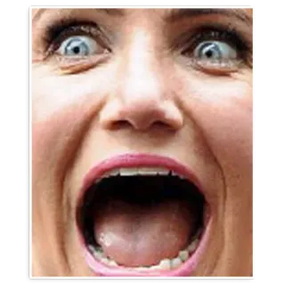 😱 Schrei, Angst, Schock, Gesicht, Frau telegram sticker