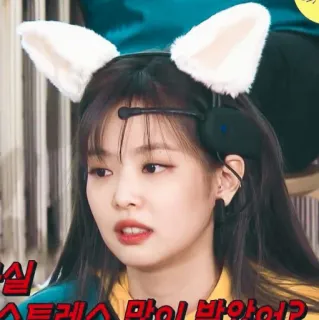 🦁 실 스트레스 많이 받았어? Frau, Ohren-Haarreif, Koreanisch, Mädchen, Person whatsapp sticker