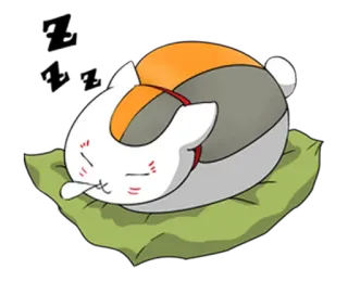 😊 Katze, schläfrig, niedlich, schlafend, Tier, Cartoon, Illustration telegram sticker