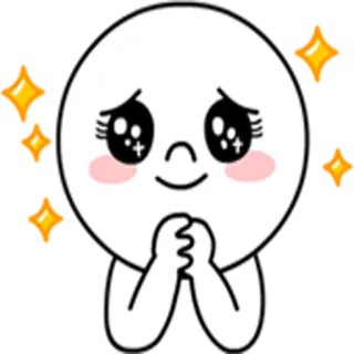 🙏 อีโมติคอน, สติกเกอร์, การ์ตูน, น่ารัก, ขอร้อง, อ้อนวอน telegram sticker