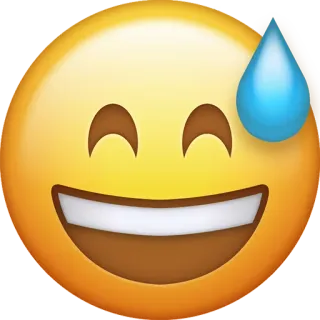 😅 emoji, face, smile, sweat, nervous, happy telegram sticker