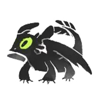 💦 Toothless How to Train Your Dragon Chimuelo, Dragón, Cómo entrenar a tu dragón, Dibujos animados, Película, Fantasía telegram sticker