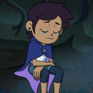 😰 crying, sad, emotional, cartoon, character, tearful telegram sticker