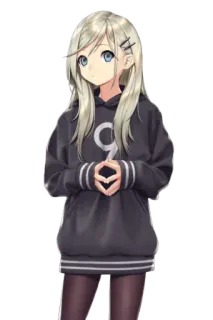 😇 ragazza anime, personaggio, illustrazione, ragazza, anime, arte telegram sticker