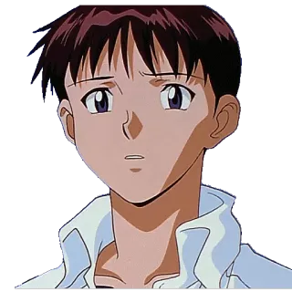 😦 Shinji Ikari Neon Genesis Evangelion Anime, Eva, Evangelion, Shinji telegram sticker