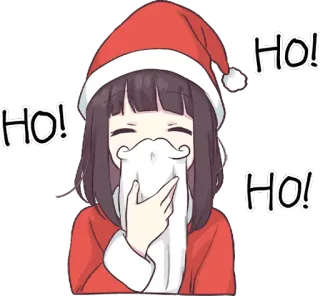 🎅 HO! HO! HO! christmas, holiday, girl, santa, ho ho ho telegram sticker